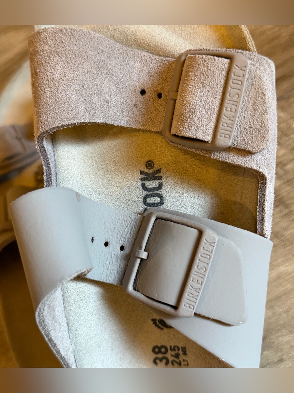 NWOB Birkenstock Arizona split gray sandals Women’s size 7 - Picture 10 of 14